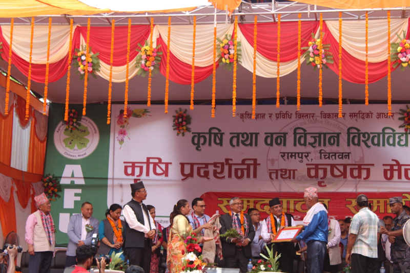 Progressive Nepalese wheat farmers celebrated at fair